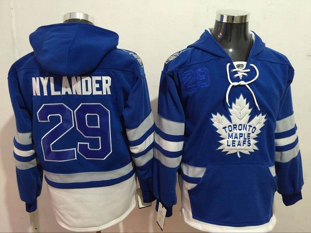 Reebok #29 William Nylander Toronto Maple Leafs Blue 2017 Centennial ice hockey Hooded Sweatshirt