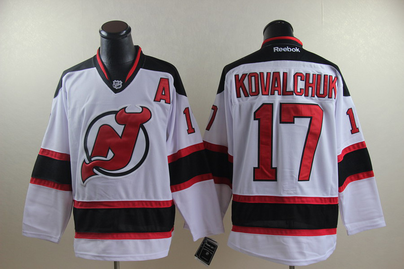 Reebok  Devils 17 KOVALCHUK White nhl ice hockey  jerseys