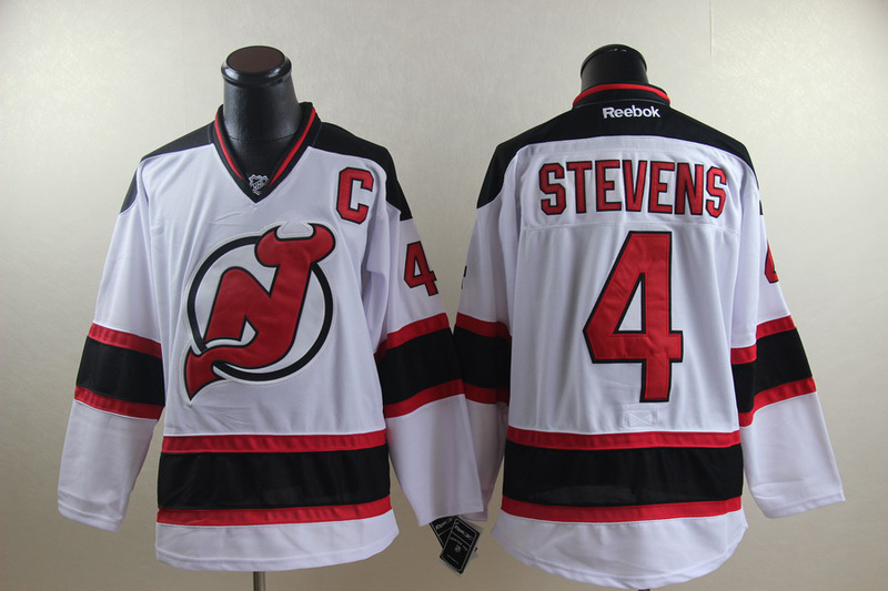 Reebok  Devils 4 STEVENS White nhl ice hockey  jerseys