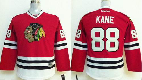 Reebok Chicago Blackhawks 88# Patrick Kane Red Youth jersey