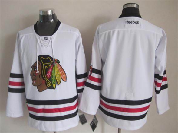 Reebok Chicago Blackhawks Blank White Ice Hockey Jerseys