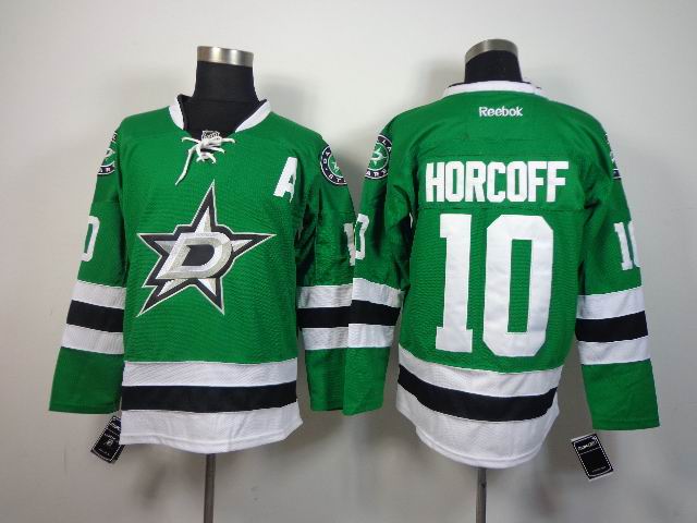Reebok Dallas Stars 10 Shawn Horcoff green men nhl ice hockey jerseys