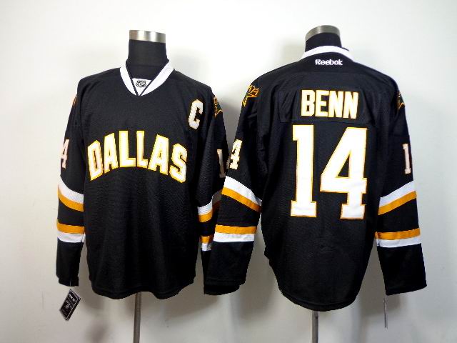 Reebok Dallas Stars 14 Jamie Benn black men nhl ice hockey jerseys