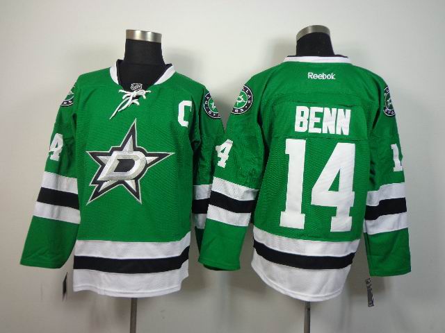 Reebok Dallas Stars 14 Jamie Benn green men nhl ice hockey jerseys