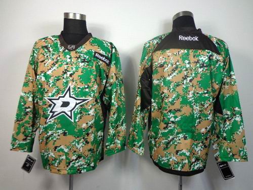 Reebok Dallas Stars blank Green camo nhl jersey