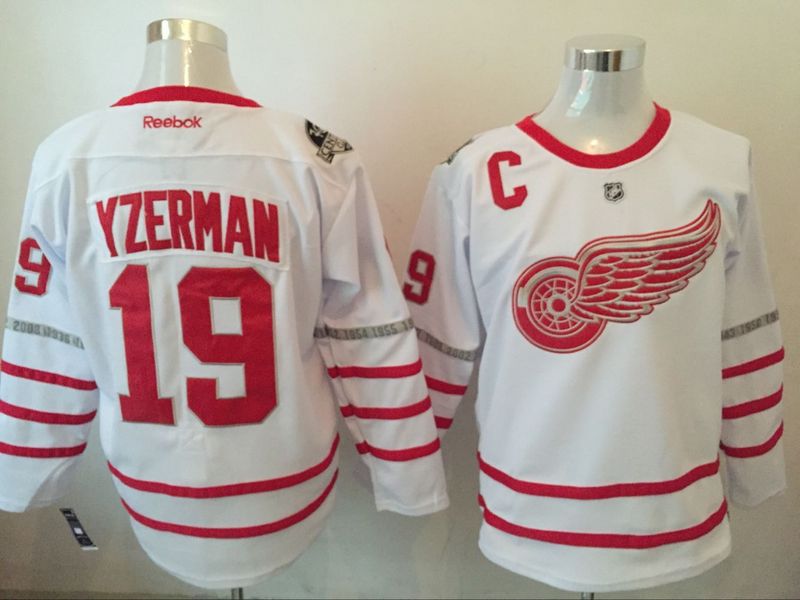 Reebok Detroit Red Wings 19 Steve Yzerman white 2017 Centennial Classic Premier Player men ice hockey nhl jersey