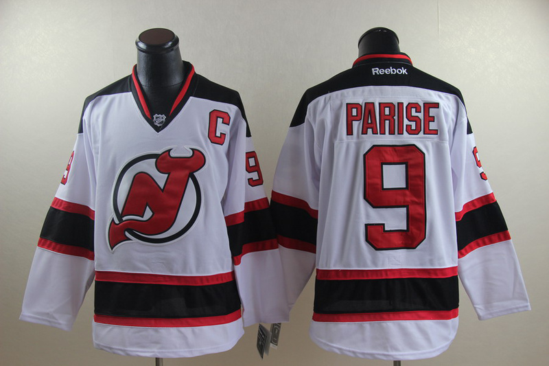 Reebok Devils 9 PARISE White nhl ice hockey  jerseys