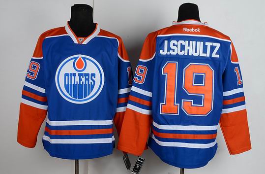 Reebok Edmonton Oilers J.SCHULTZ 19 blue men nhl ice hockey  jerseys