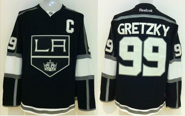 Reebok Los Angeles   Kings 99 Wayne Gretzky  black men nhl ice hockey  jerseys