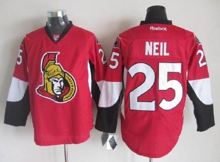 Reebok Ottawa Senators 25 Chris Neil Red men nhl ice hockey  jerseys