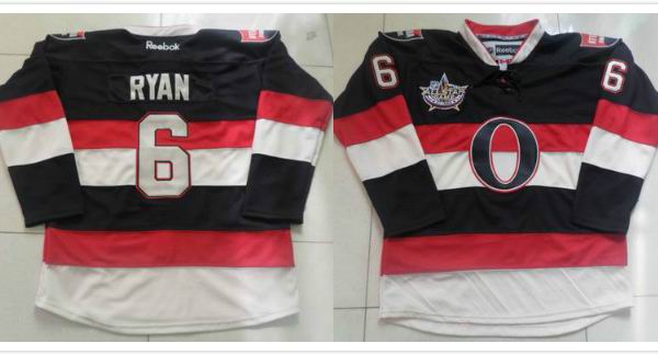 Reebok Ottawa Senators 6 Bobby Ryan blank men nhl ice hockey  jerseys
