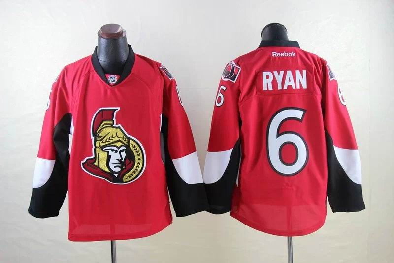 Reebok Ottawa Senators 6 Bobby Ryan red men nhl ice hockey  jerseys