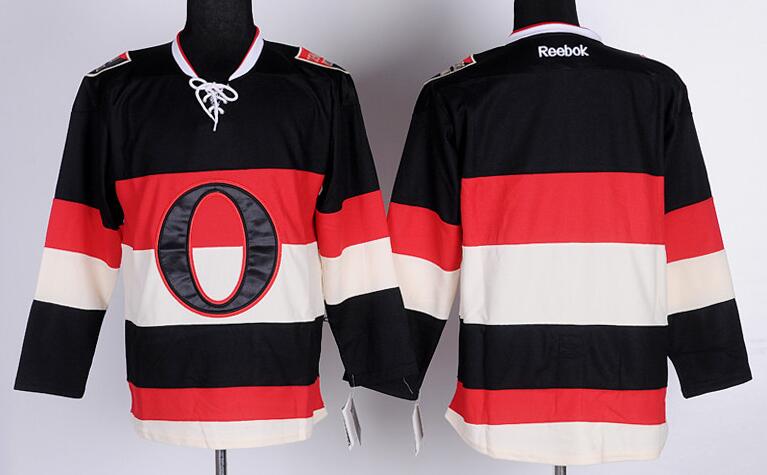 Reebok Ottawa Senators Blank Black Third Authentic Man men nhl ice hockey  jerseys