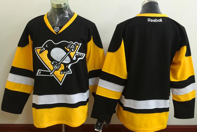 Reebok Pittsburgh Penguins blank black men nhl ice hockey  jerseys