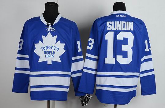 Reebok Toronto Maple Leafs #13 Mats Sundin Blue hockey Jersey