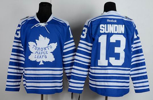 Reebok Toronto Maple Leafs #13 Mats Sundin Blue nhl Jersey