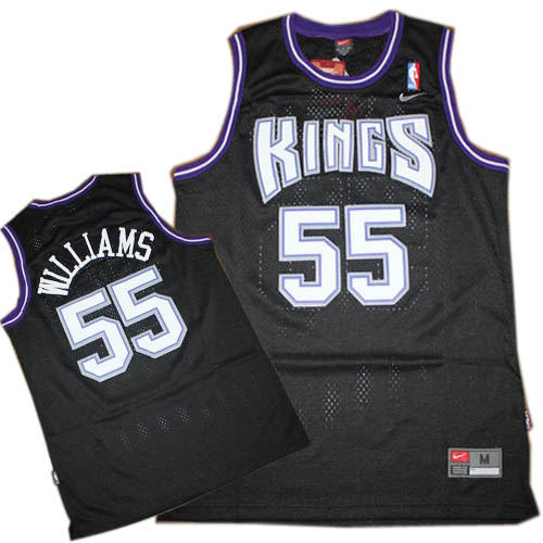 Sacramento Kings 55 WILLIAMS black jerseys
