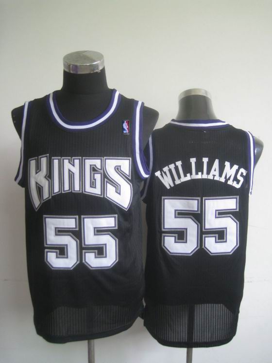 Sacramento Kings 55 WILLIAMS black nba jerseys