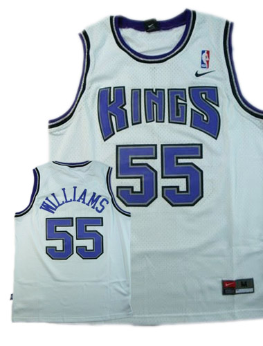 Sacramento Kings 55 WILLIAMS white jerseys