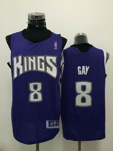 Sacramento Kings 8 GAY  purple men nba basketball jerseys