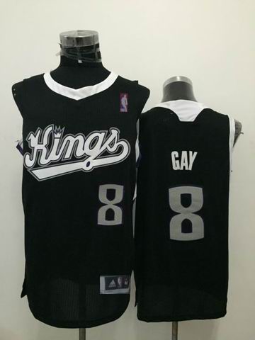 Sacramento Kings 8 GAY black nba basketball jersey