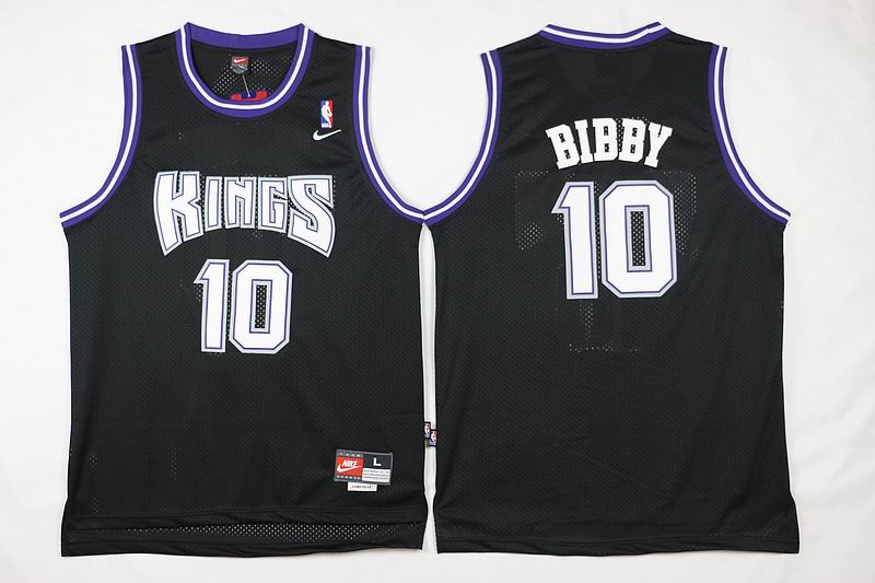Sacramento kings 10 Mike Bibby black nike men nba basketball jerseys