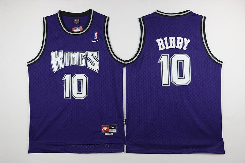 Sacramento kings 10 Mike Bibby nike purple nba basketball jerseys