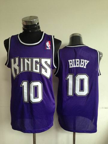 Sacramento kings 10 Mike Bibby purple men basketball nba jerseys
