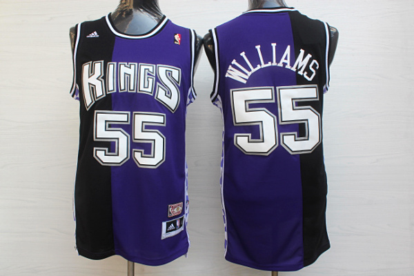 Sacramento kings 55 Jason Williams purple Split men basketball nba jerseys