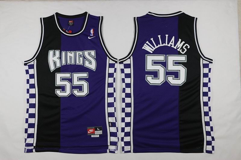 Sacramento kings 55 Jason Williams purple Split nike nba basketball jersey