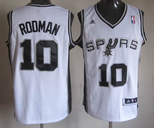 San Antonio Spurs 10 RODMAN  white Adidas men nba basketball jerseys