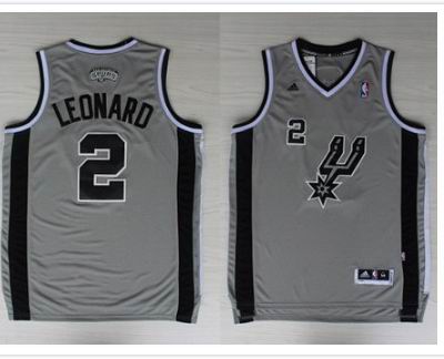 San Antonio Spurs 2 Kawhi Leonard  gray Adidas men nba basketball jerseys