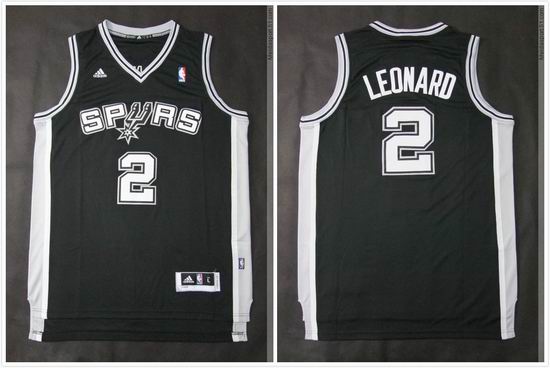 San Antonio Spurs 2 LEONARD black Adidas men nba basketball jerseys