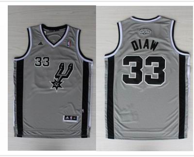 San Antonio Spurs 33 Boris Diaw gray Adidas men nba basketball jerseys