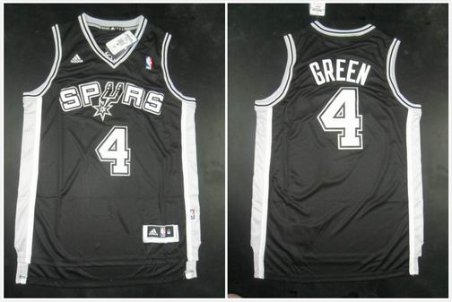 San Antonio Spurs 4 GREEN  black Adidas men nba basketball jerseys