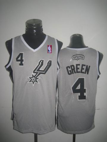 San Antonio Spurs 4 GREEN gray Adidas men nba basketball jerseys