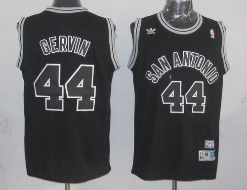 San Antonio Spurs 44 George Gervin Black  Revolution 30 Adidas men nba basketball jerseys