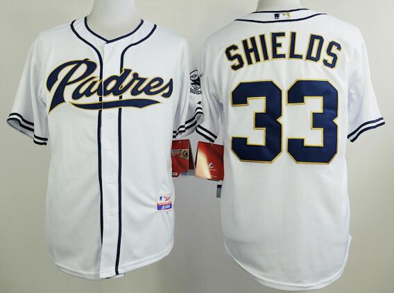 San Diego Padres 33 James Shields white men MLB baseball jersey