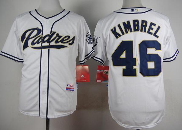 San Diego Padres 46 Craig Kimbrel white men MLB baseball jersey