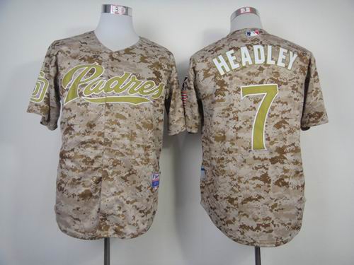 San Diego Padres 7 Chase Headley camo mlb jerseys