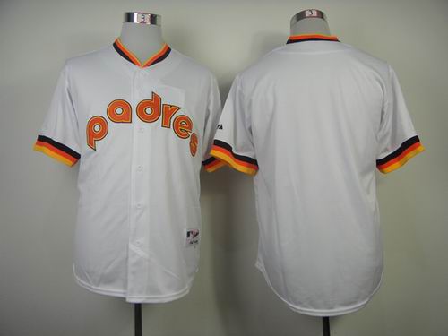 San Diego Padres blank white throwback mlb jerseys