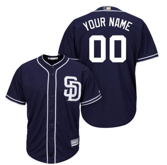 San Diego Padres jerseys Majestic Navy Cool Base Custom any name number