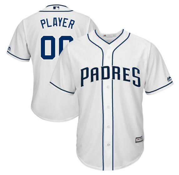 San Diego Padres jerseys Majestic White 2017 Cool Base Custom Custom any name number