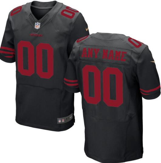 San Francisco 49ers Nike Black Custom Alternate Elite  Jersey for Men women youth kids