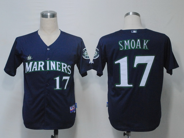 Seattle Mariners 17 Smoak Blue men mlb baseball jerseys