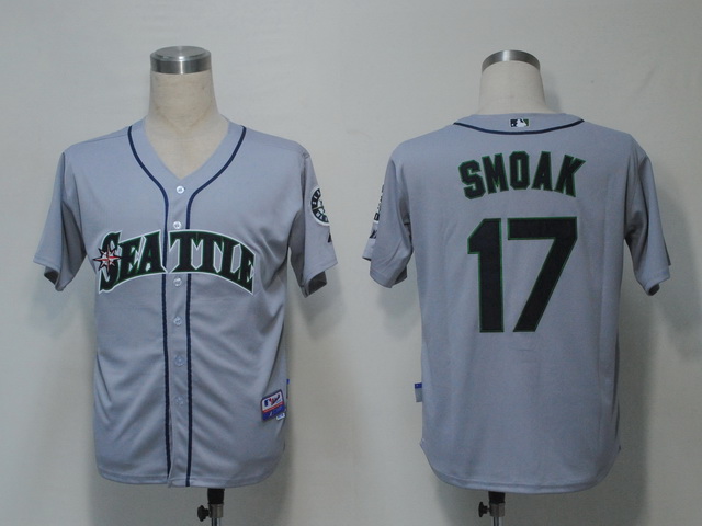 Seattle Mariners 17 Smoak Grey men mlb baseball jerseys