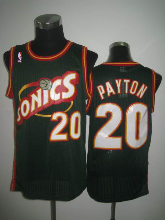 Seattle SuperSonics 20 Gary Payton black NBA Jersey