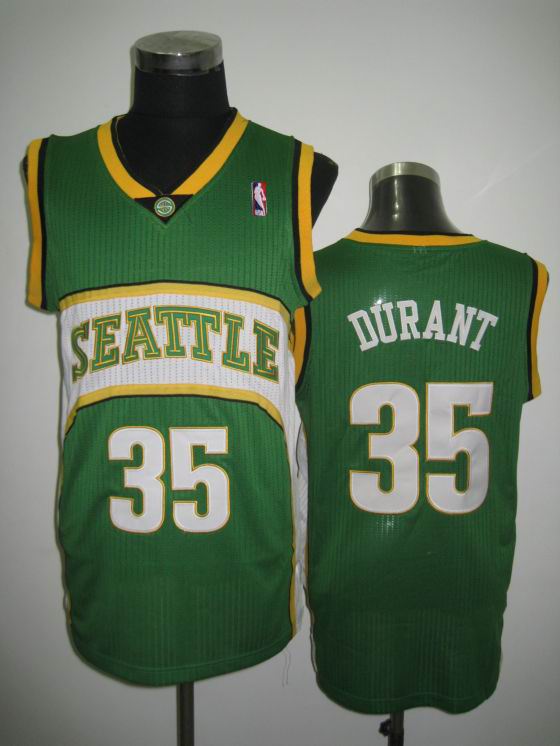 Seattle Supersonics 35 Kevin Durant green NBA Basketball Jerseys