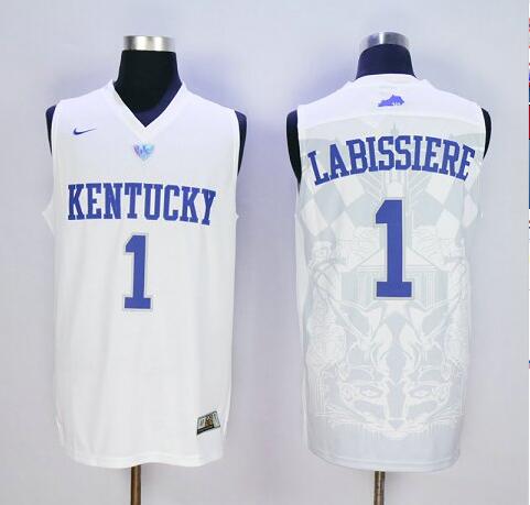 Skal Labissiere #1 Kentucky Wildcats White Basketball Jersey