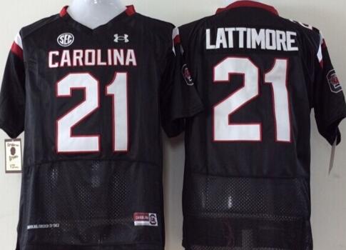 South Carolina Gamecock 21 Marcus Lattimore black men College ncaa Football Jerseys